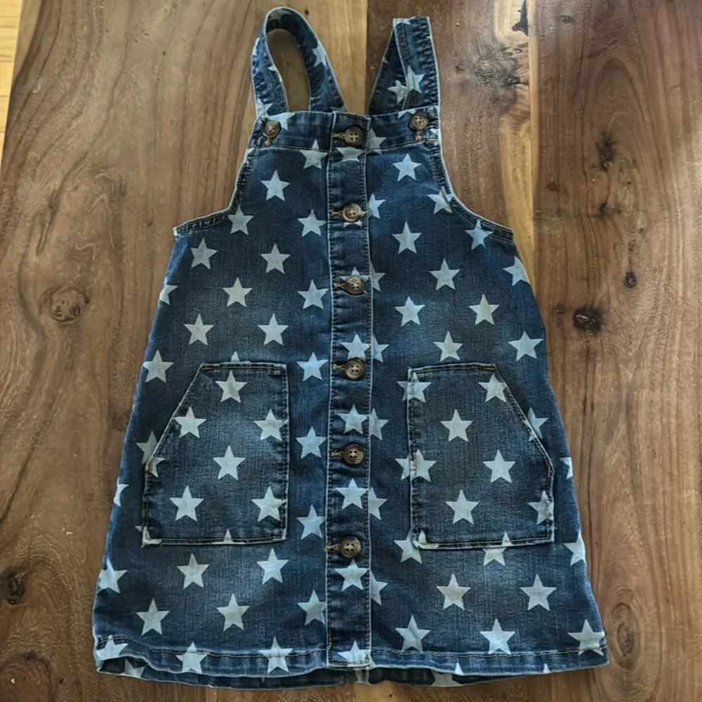 Wonder Nation | Supersoft Stretch Denim Star Dress | size 5T